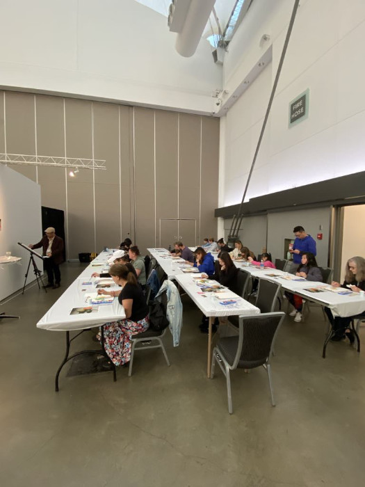  Dimasalang art class with Charlie Frenal at Art Vancouver 2025. Photo courtey Charlie Frenal